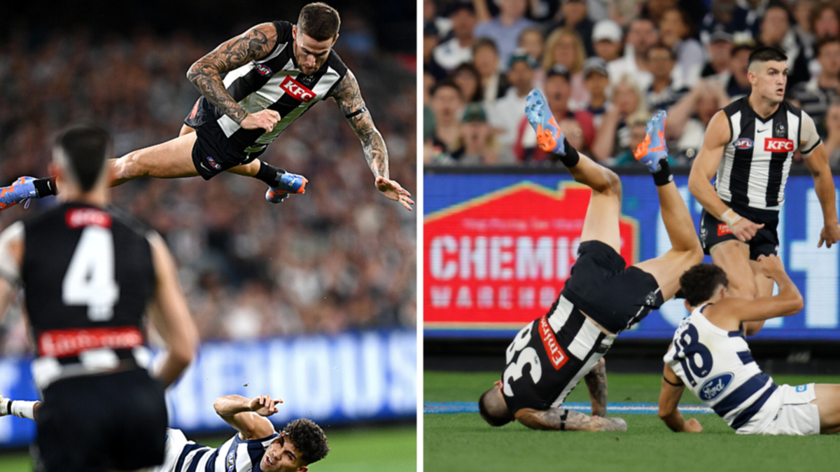 Sickening injury to Jeremy Howe sours heated AFL classic in between Collingwood and Geelong