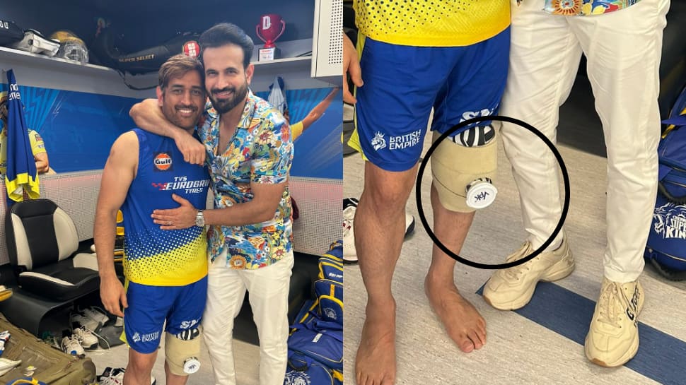 MS Dhoni Seen Wearing A Knee Strap In Photo Shared By Irfan Pathan; See Pic