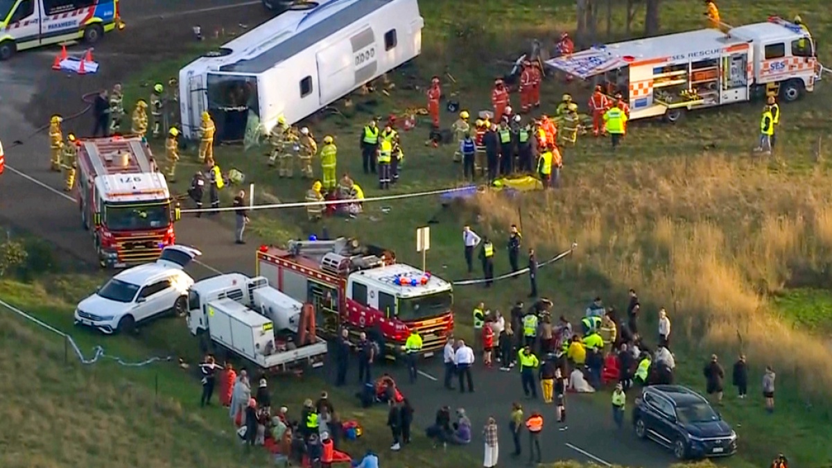 7 kids seriously hurt in school bus crash in Australia