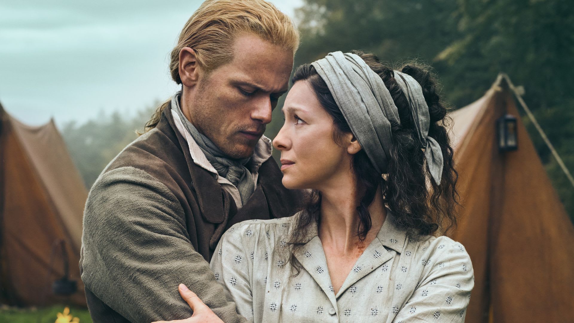 Outlander’s Sam Heughan and Caitriona Balfe beam in sweet brand-new behind the scenes picture– see here