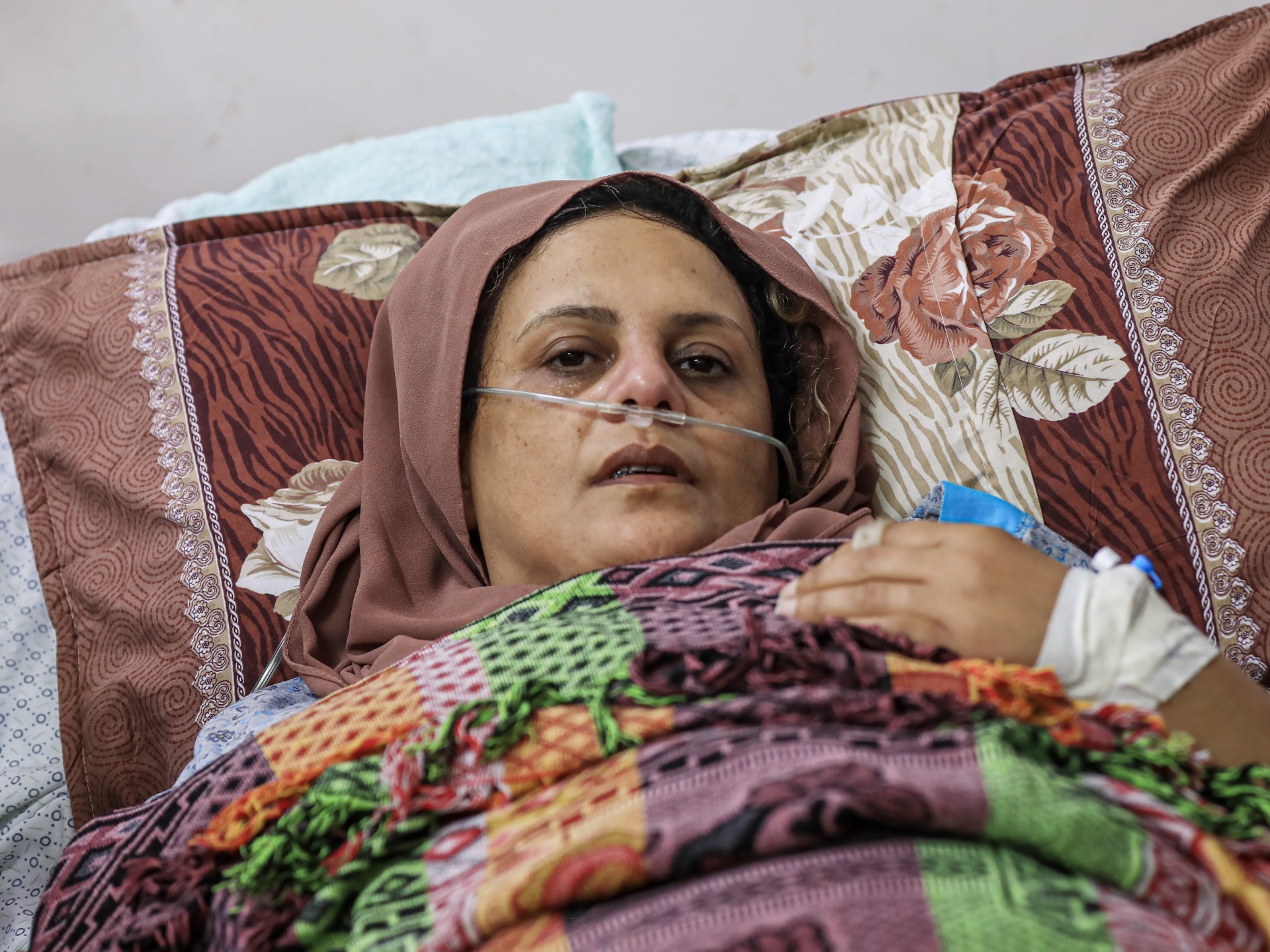 Najwa, a Palestinian female paralysed in Israel’s attack on Gaza