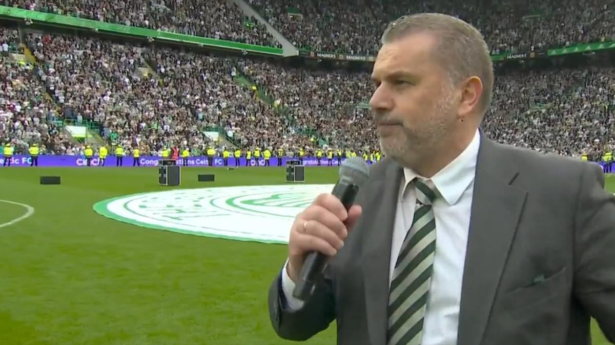 Ange Postecoglou provides suspenseful speech after declaring second-straight Scottish Premiership