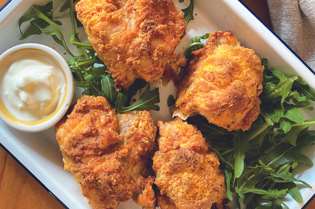 Make crispy fried chicken in an air fryer