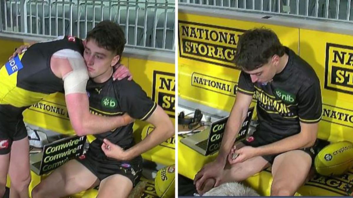 Richmond child Jacob Bauer subbed off 4 minutes into very first AFL video game