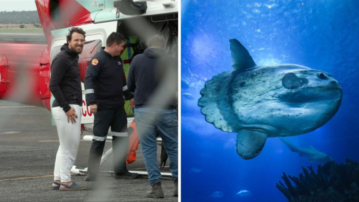 Young sailor Xavier Doerr struck massive fish activating emergency situation rescue near South Australian coast