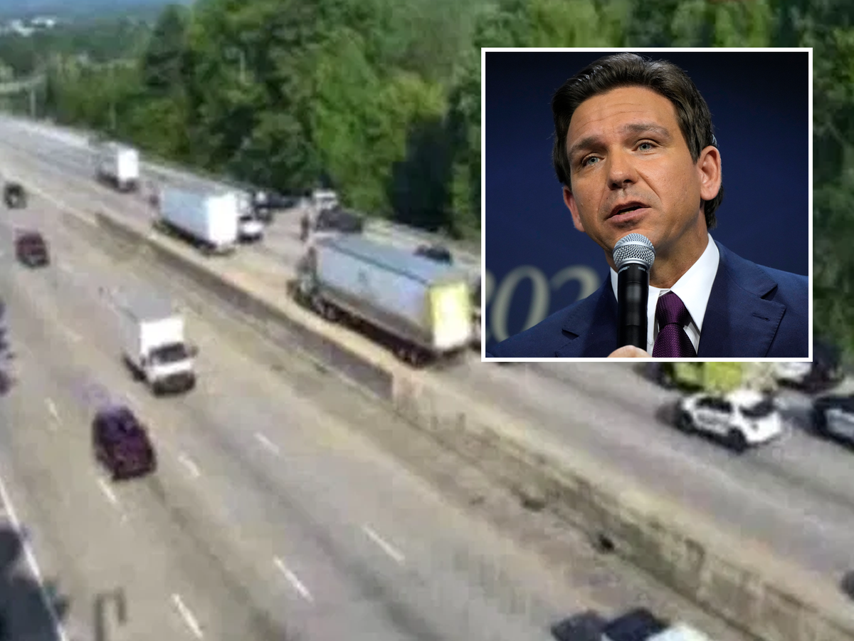 Ron DeSantis automobile mishap -car crash on Tennessee highway