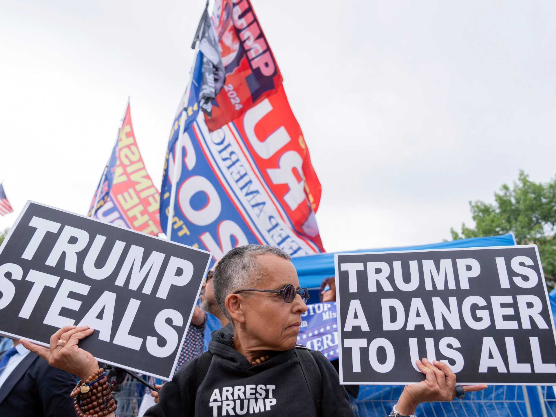 Trump arraignment: The scene outside the Washington, DC court