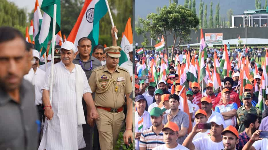 India: LG flags off ‘Tiranga Yatra’ in Srinagar, thousands sign up with walkathon