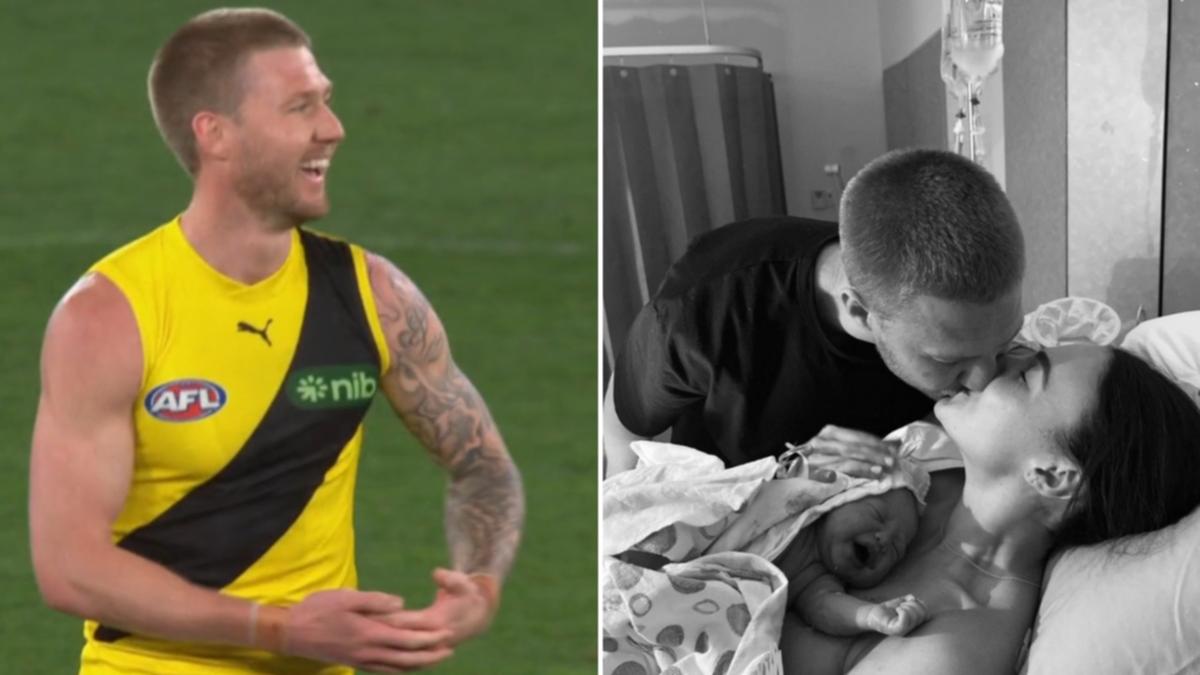 Nathan Broad commemorates ‘huge week’ with lovely gesture after kicking unusual objective throughout Richmond loss to St Kilda