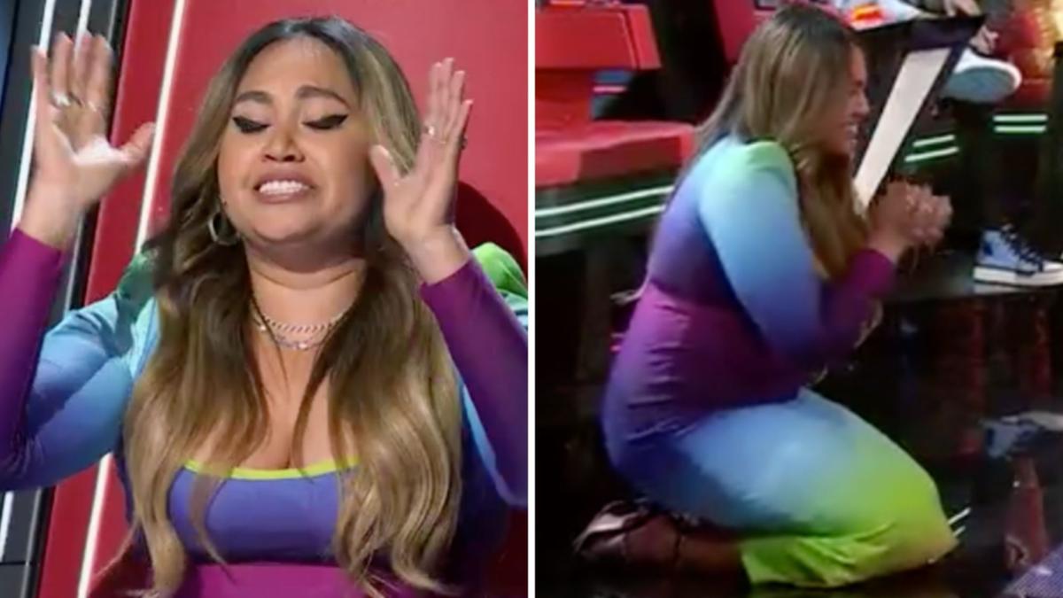 The Voice judge Jess Mauboy breaks down in tears over body image discomfort