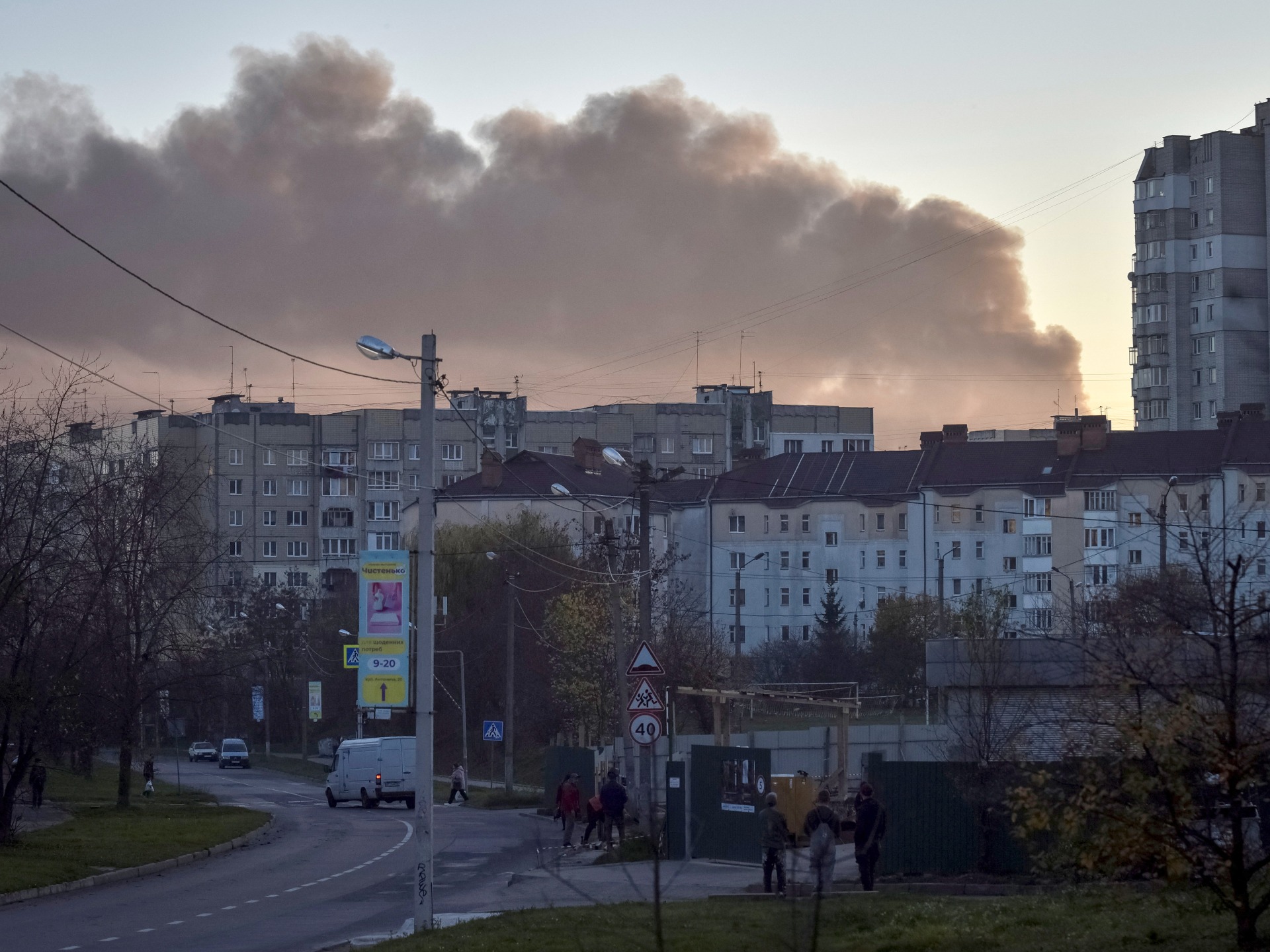 Ukraine’s western area struck by massive Russian air attack