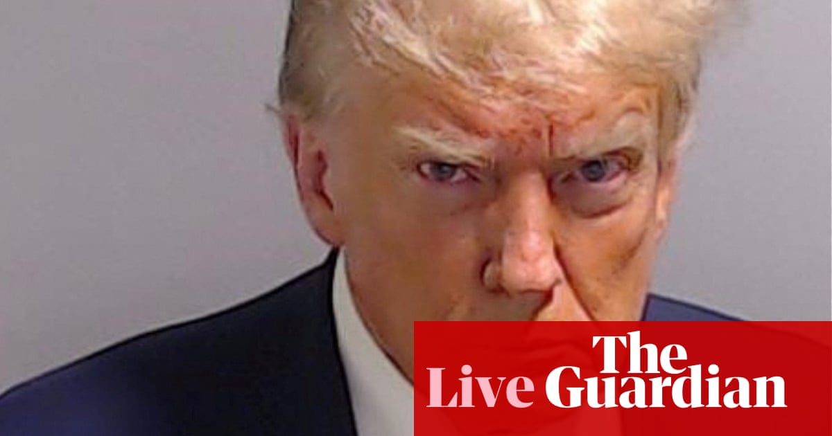 Donald Trump mugshot launched after previous United States president surrenders at Fulton prison over election charges– live