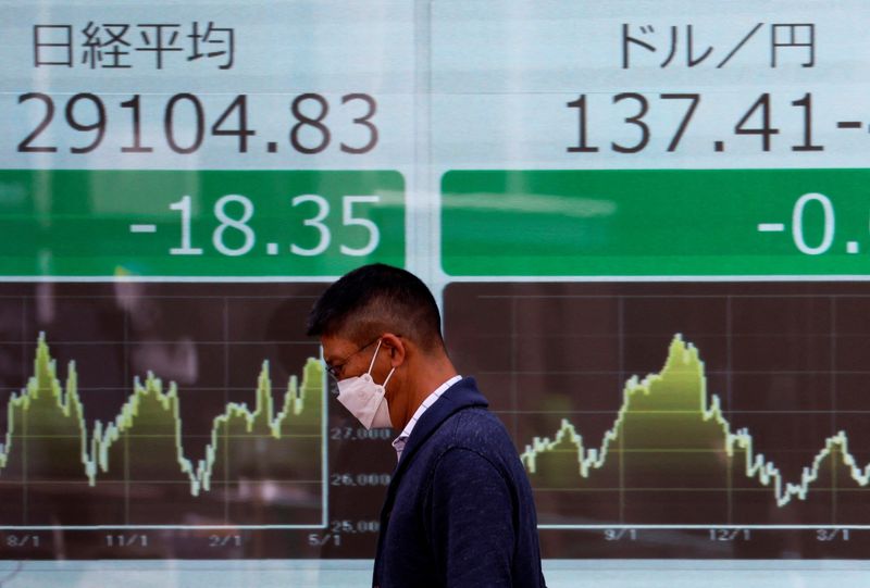 Asia shares edge greater, data-packed week ahead