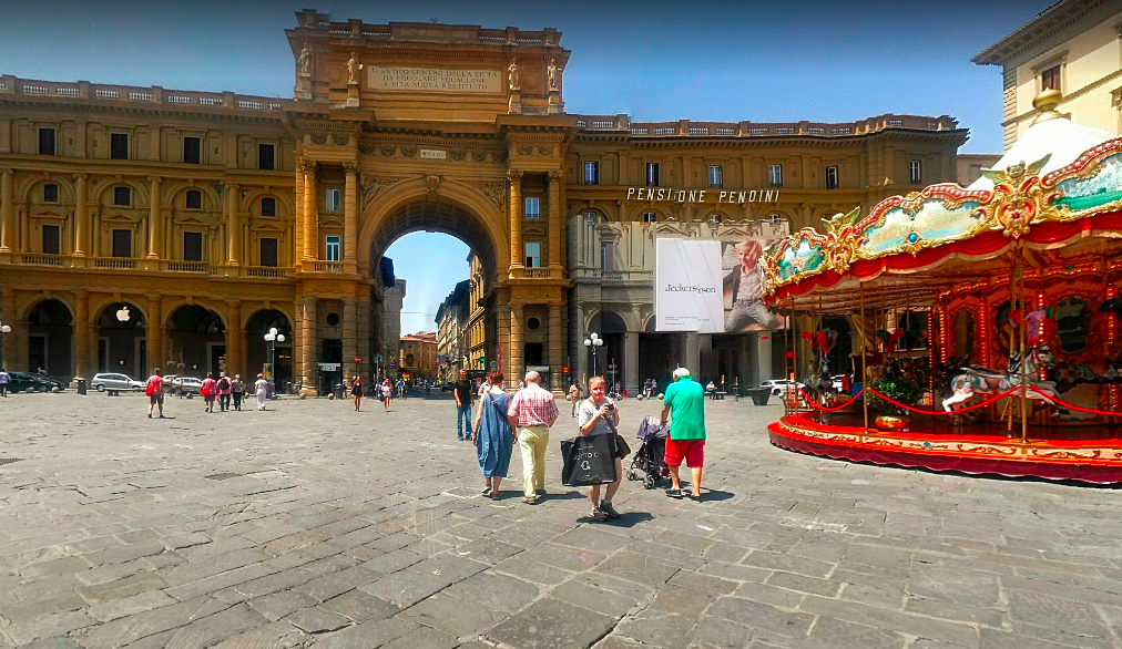 Rude travelers in Italy spray football graffiti on 460-year-old landmark