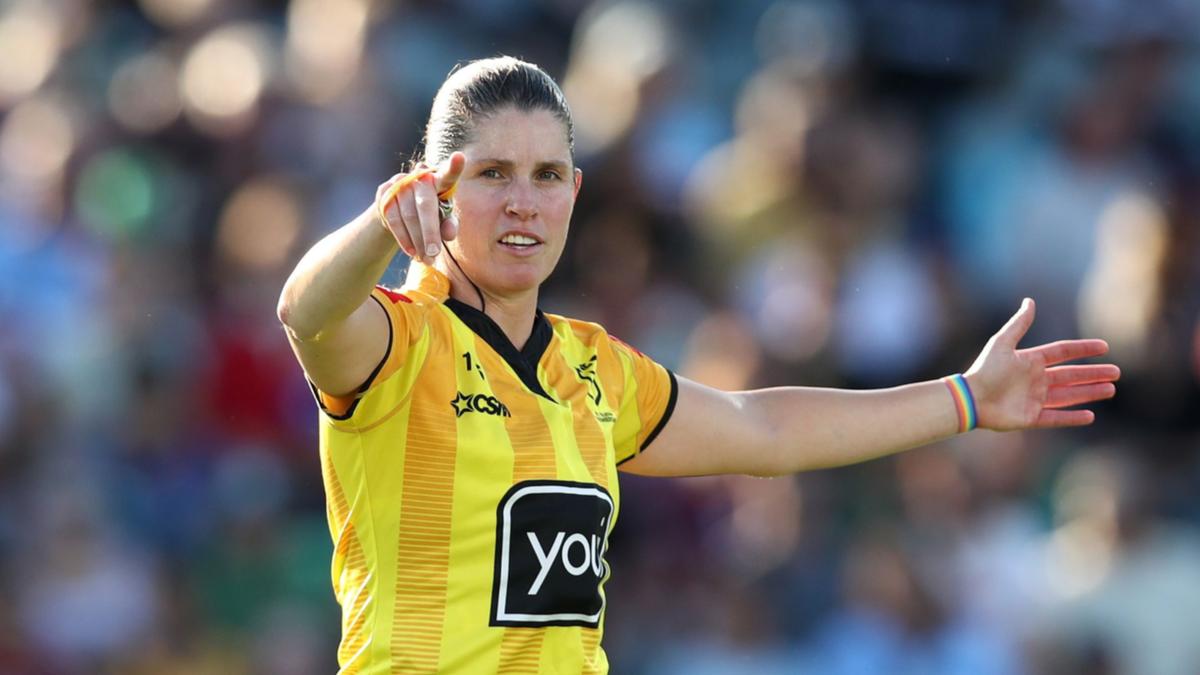 Referees Belinda Sharpe and Kasey Badger will produce NRL history this weekend