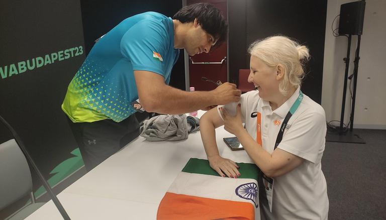 ‘I can not sign it on Indian flag’: Neeraj Chopra denies Hungarian fan’s demand