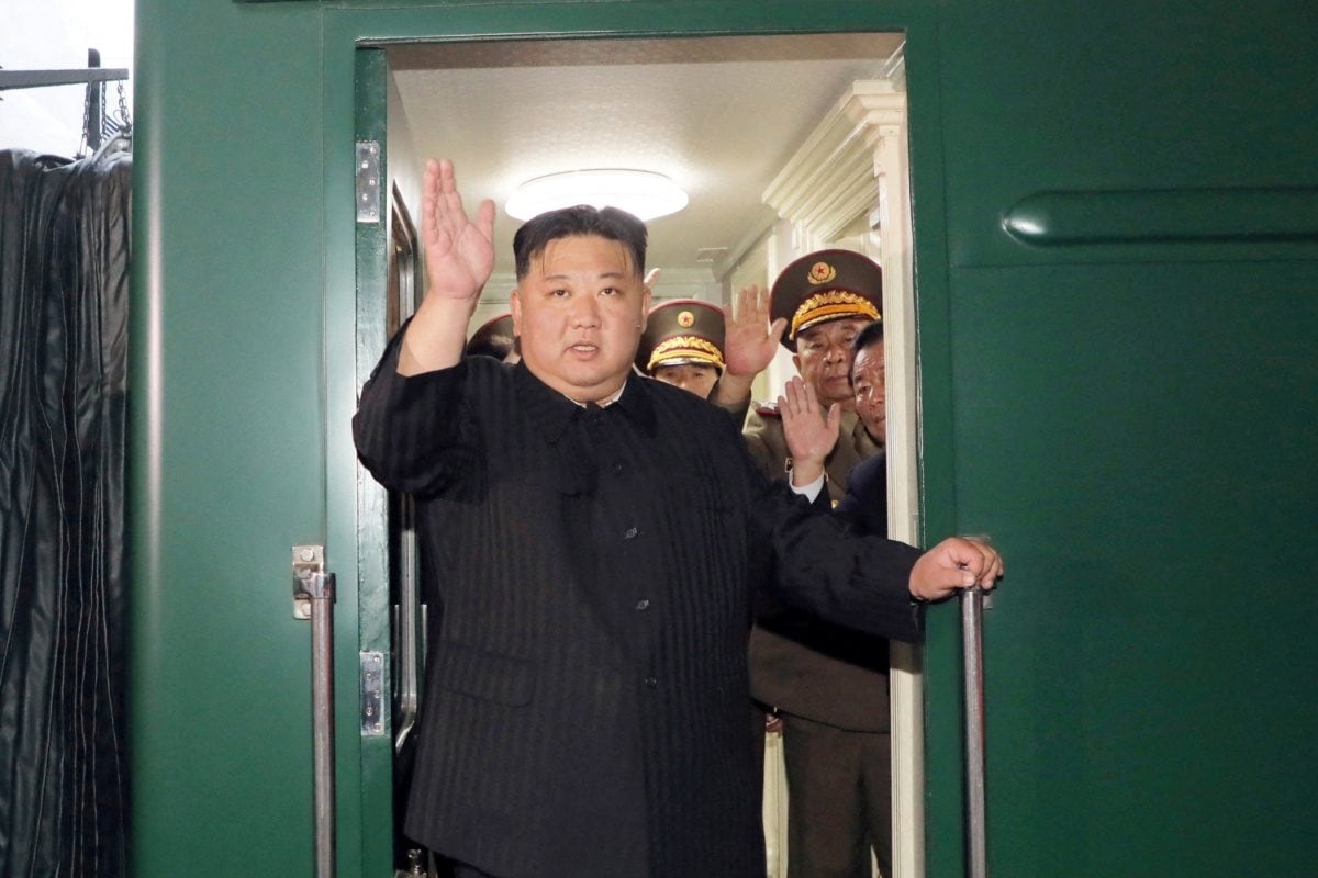 North Korea’s Kim Jong Un Heads to Russia aboard Armored Train to Meet Vladimir Putin