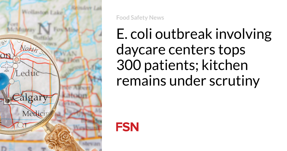 E. coli break out including day care centers tops 300 clients; cooking area stays under analysis