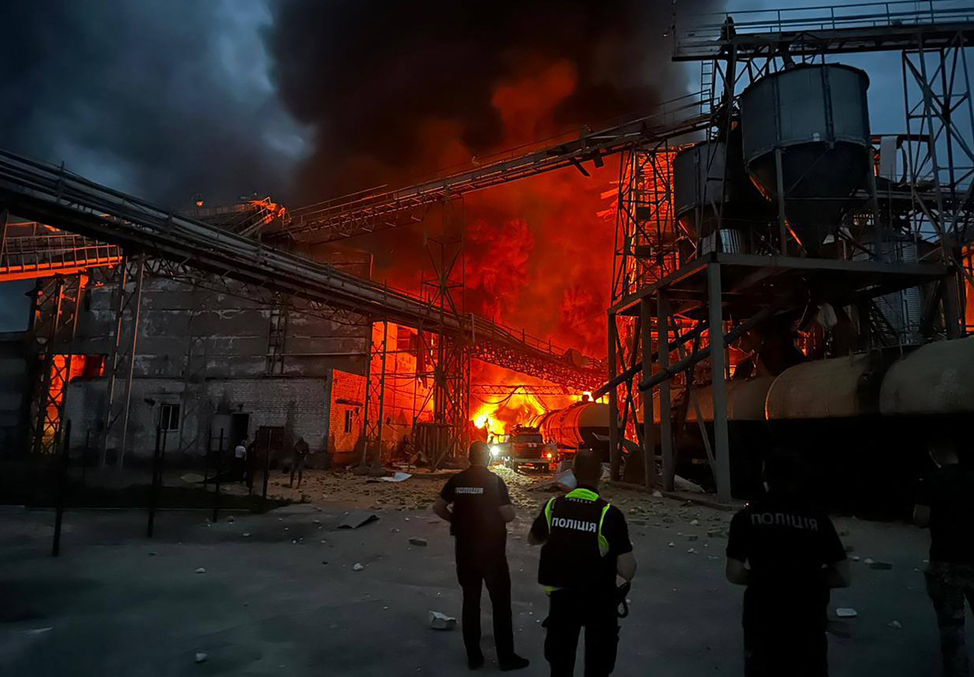 Ukraine oil refinery fire triggered by drone attack, Russia downs 4 UAVs