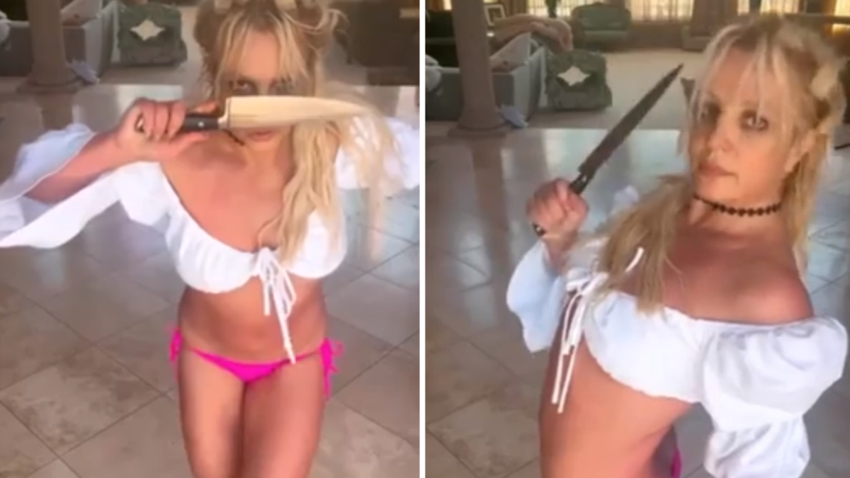 Cops sent out to Britney Spears’ house after troubling knife video