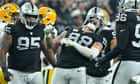 Raiders choose off Jordan Love 3 times for very first win over Packers because 1987