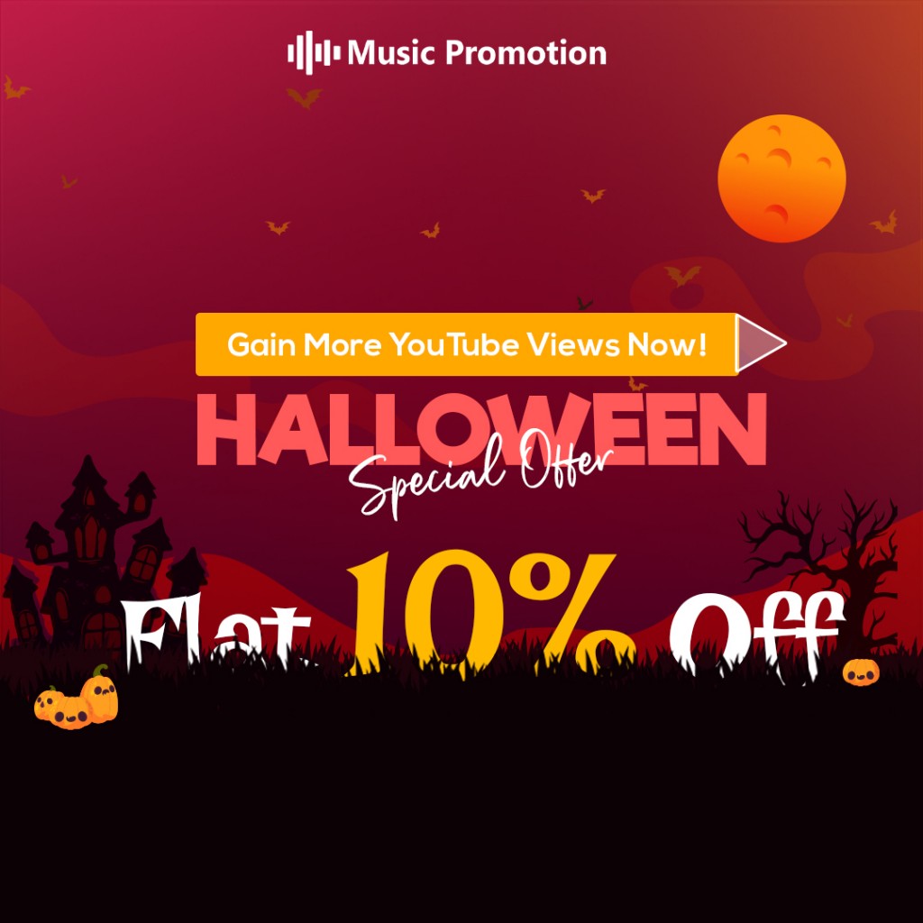 Music Promotion Club has actually created a Flat 10% Discount for Halloween till 24th October