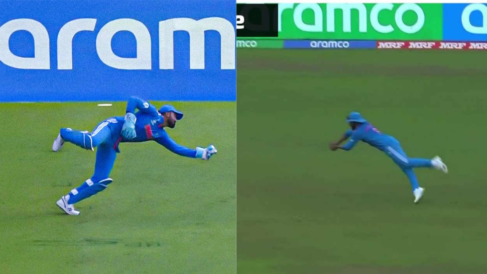 SEE: KL Rahul’s One-Handed Catch To Ravindra Jadeja’s Diving Stunner, India Shines On Field During India vs Bangladesh Cricket World Cup 2023 Clash