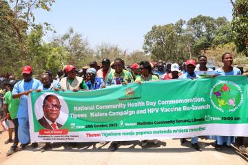 Malawi releases Tipewe Cholera/Covid -19 project as part of National Community Health Day celebrations.