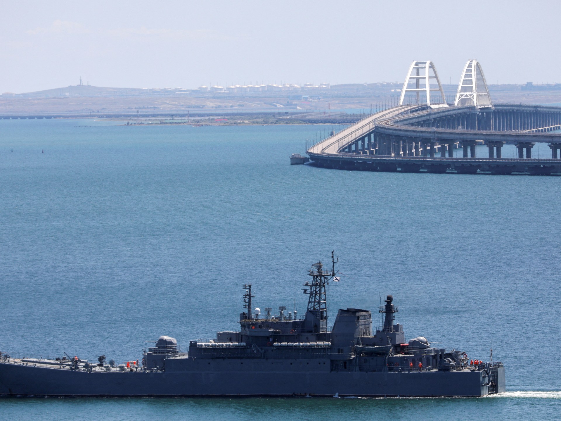 Ukraine military states it struck Zalyv shipyard in Russian-annexed Crimea