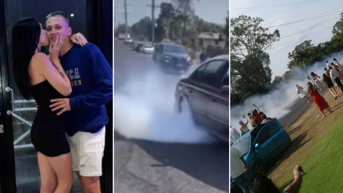 Mourners carry out burnout at Bundaberg funeral service of high-speed motorcycle crash victim Jaydan Doorley