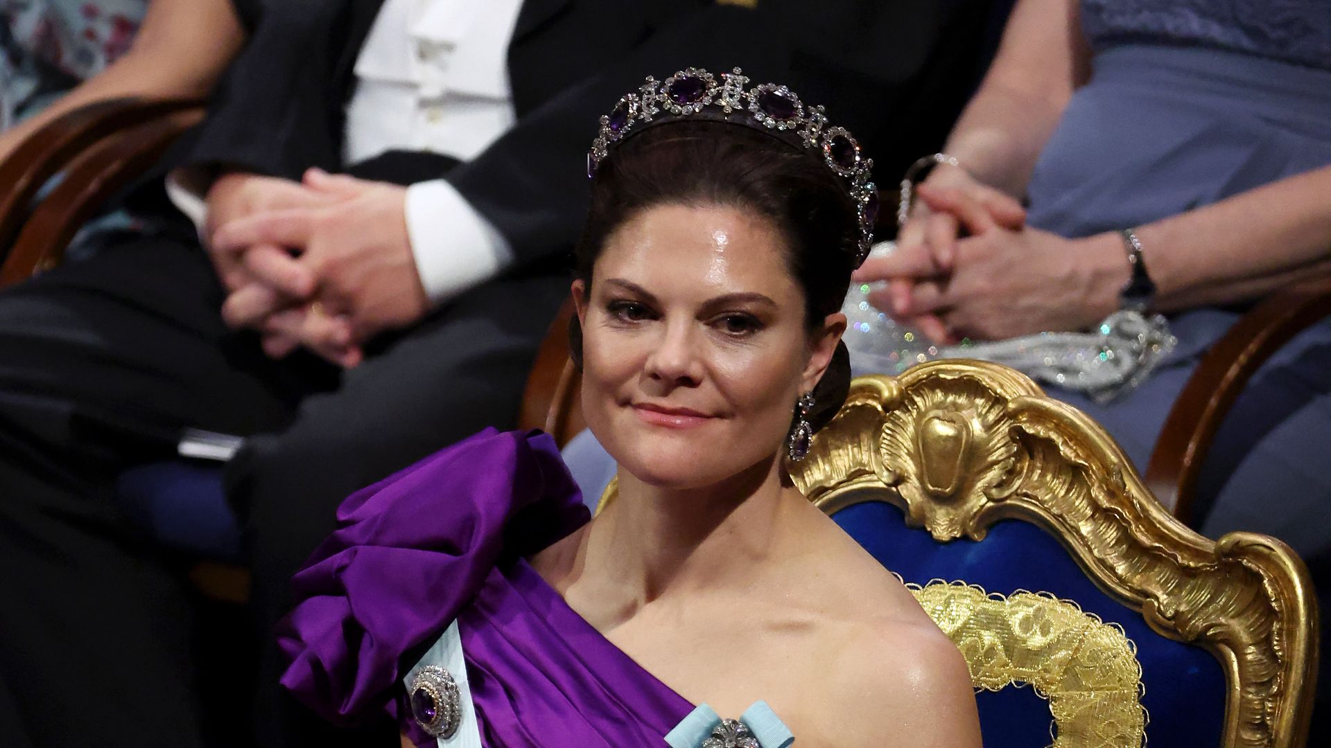 Crown Princess Victoria leads Swedish royals in flashing tiaras for Nobel Prize event– finest pictures