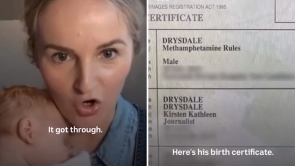 ‘Methamphetmaine Rules’ mum Kirsten Drysdale lawfully alters her boy’s name