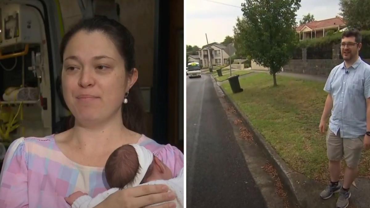 Geelong mom delivers in street outside her home as spouse directs traffic