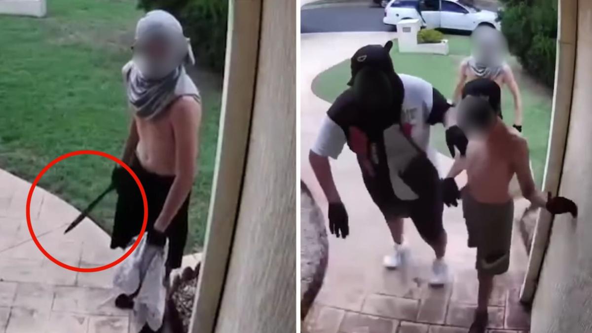 Brazen daytime attack captured on video as group smash into Calamvale home