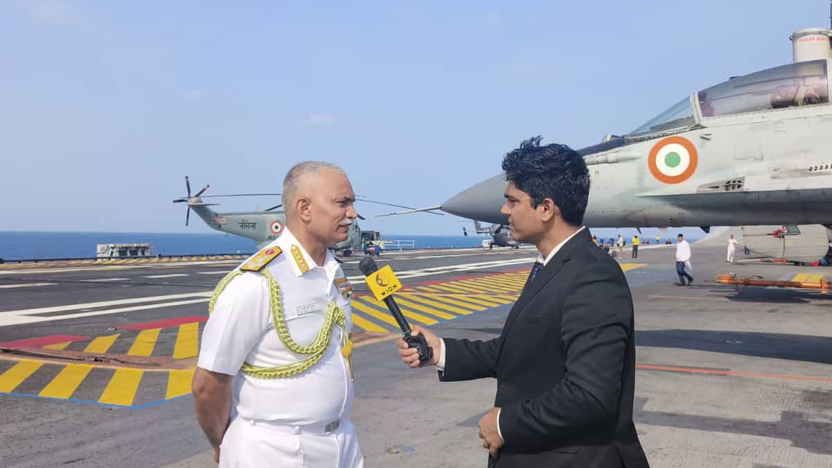 Indian Navy chief on board INS Vikrant talks to WION about INS Jatayu and Red Sea crisis