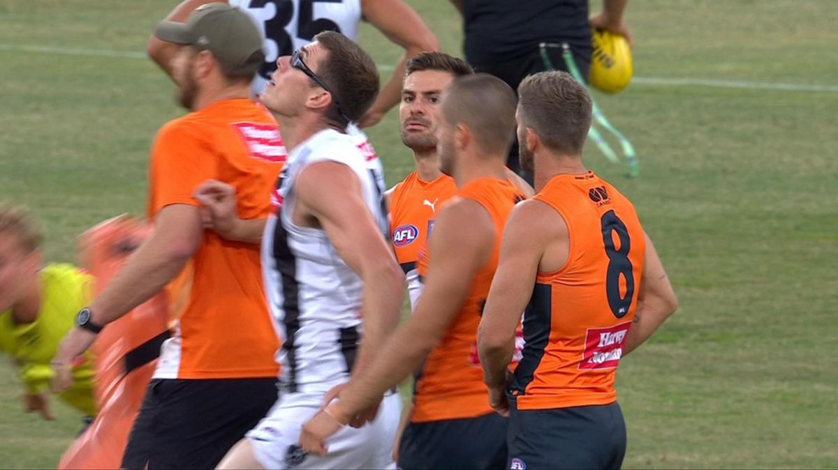 New vision emerges of Mason Cox’s ‘strange’ pre-match occurrence versus GWS Giants