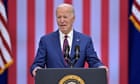 Biden knocks Trump for $2tn tax cuts as he reveals budget strategy