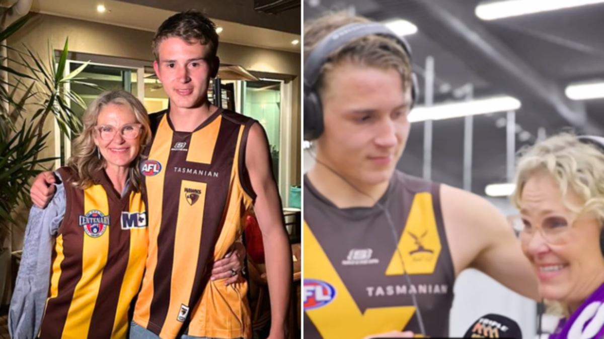 Widow of AFL excellent Paul Dear in tears on live radio after boy Calsher’s Hawthorn launching