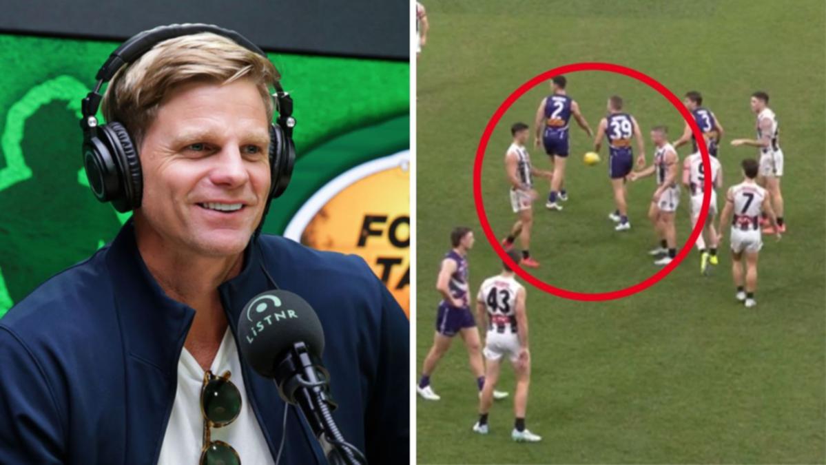 St Kilda legend Nick Riewoldt loses it in wild AFL umpiring tirade: ‘The video game is packed’