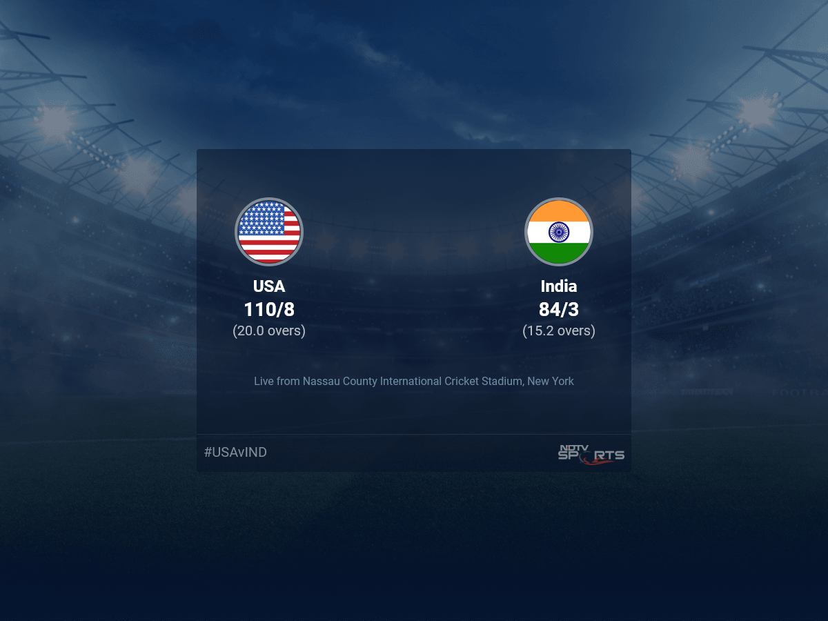 U.S.A. vs India: T20 World Cup 2024 Live Cricket Score, Live Score Of Today’s Match on NDTV Sports