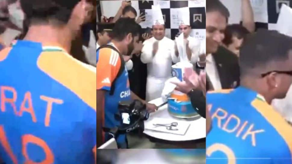 Virat Kohli, Rahul Dravid, Rohit Sharma And Hardik Pandya Cut Special World Cup Winning Cake At ITC Maurya In Delhi