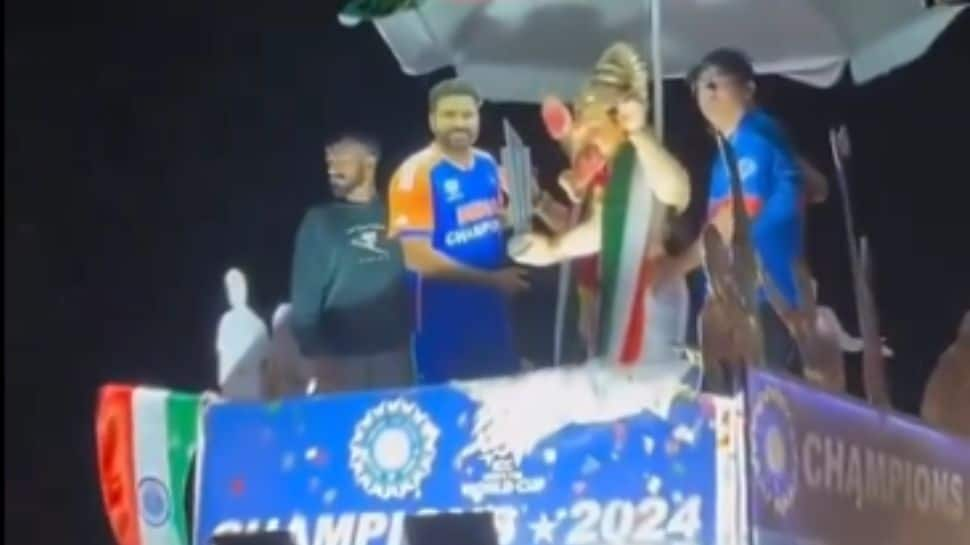 Ganesh Chaturthi 2024: Fans Recreate India’s T20 World Cup Win With Rohit Sharma And Ganpati Bappa