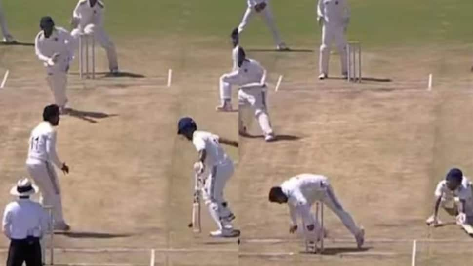 VIEW: Unfortunate Yash Dubey Gets Out In Most Bizarre Way During Duleep Trophy 2024