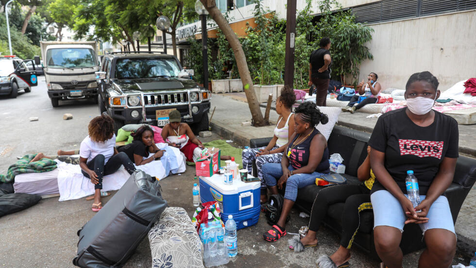 Individuals in Beirut look for shelter on beaches as Israeli strikes continue