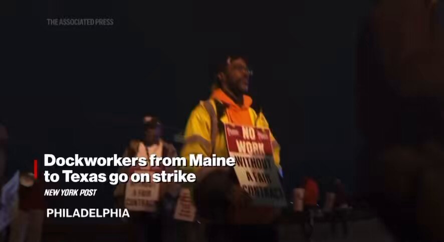 United States dockworkers press on with 2nd day of strike, without any handle sight