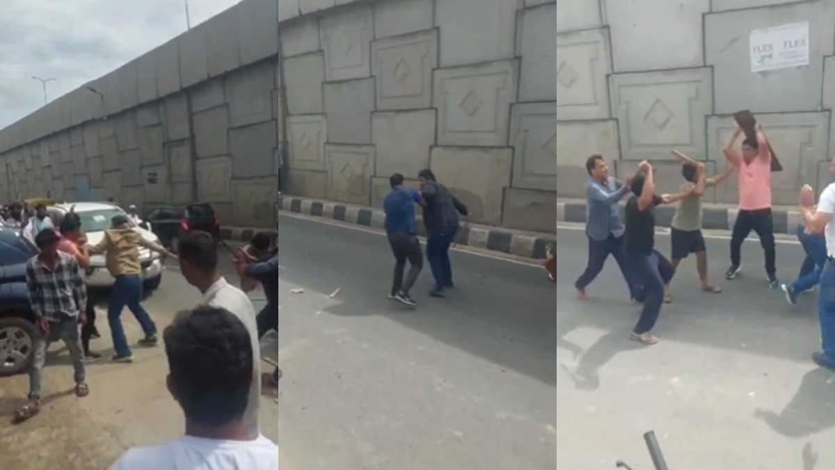 Video: Fierce fight broke out after Fortuner touched on NH9 in Ghaziabad, 6 arrested