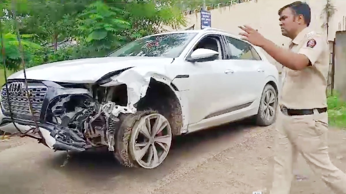 Uncontrollable Audi hits several vehicles in Nagpur, car is in the name of Maharashtra BJP President’s son