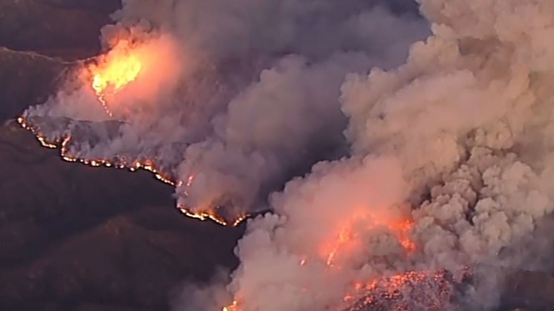 California fires live: LA issues new evacuation order as thickening smoke prompts ‘health emergency’