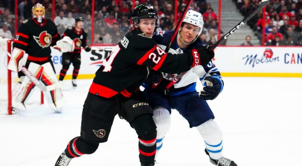 Senators’ Jacob Bernard-Docker forced to play spectator on Hockey Day in Canada