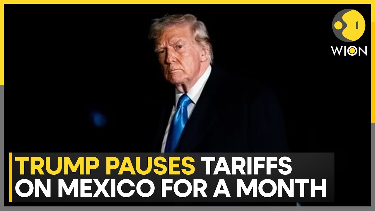 Trump pauses plan to impose 25% tariff on Mexico after Sheinbaum agrees to deploy troops to southern US border – live